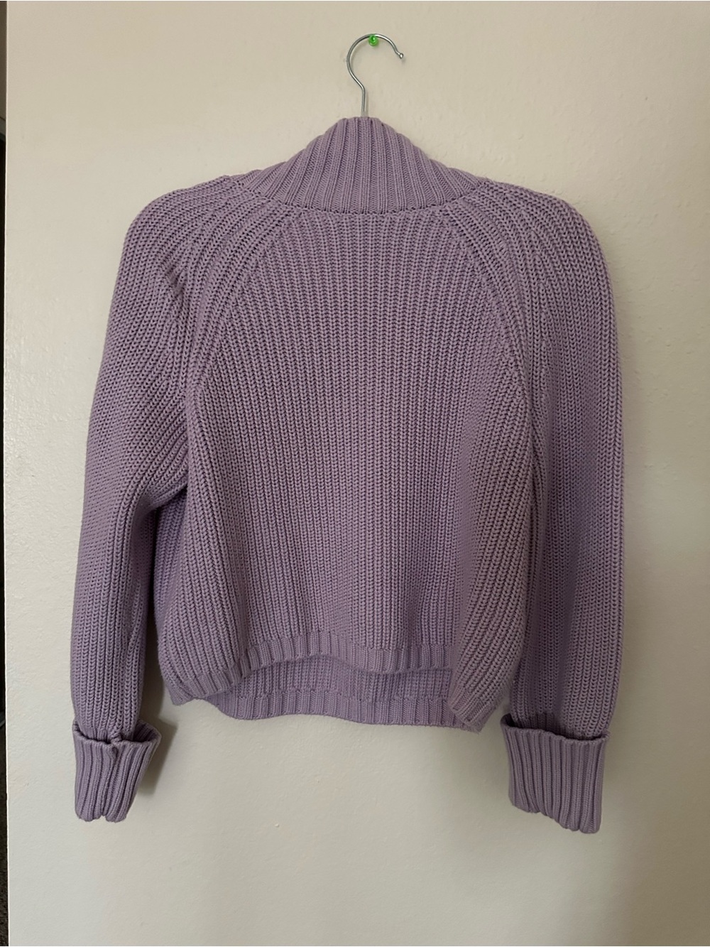 Abercrombie & Fitch Lavender Ribbed Turtleneck Oversized Sweater